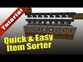 Minecraft - Tutorial: Quick & Easy Item Sorter (With Overflow Protection)