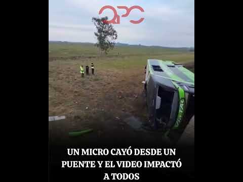 🚨🚌 UN MICRO CAYÓ DESDE UN PUENTE Y EL VIDEO IMPACTÓ A TODOS