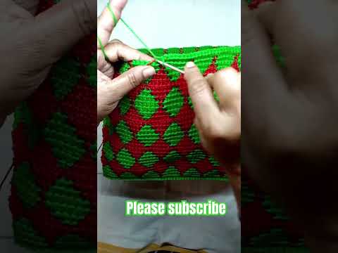 Crochet basket design stitching