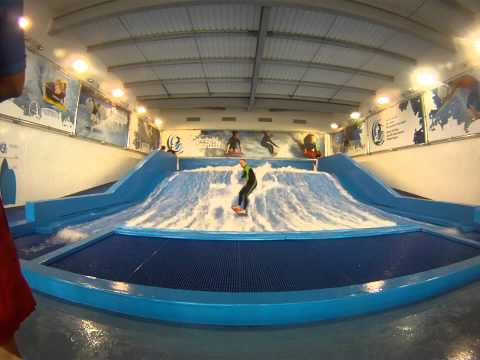 chrissy p does new trick on flowrider