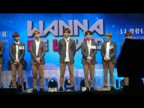 170922 Wanna One Singapore fanmeet PE Class + Thank you greetings