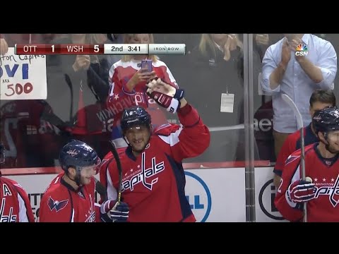 Ovechkin Becomes 5th Fastest to 500 Goals (1/10/2016)