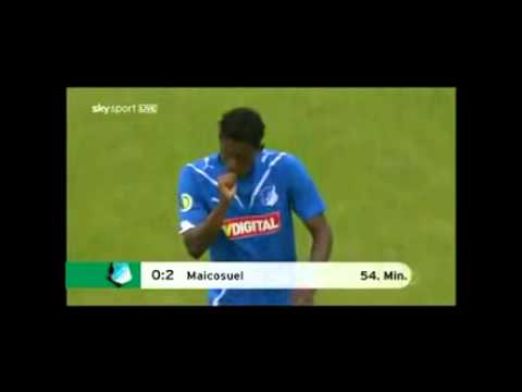 Maicosuel faz golaço na vitória do Hoffenheim sobre o Ober