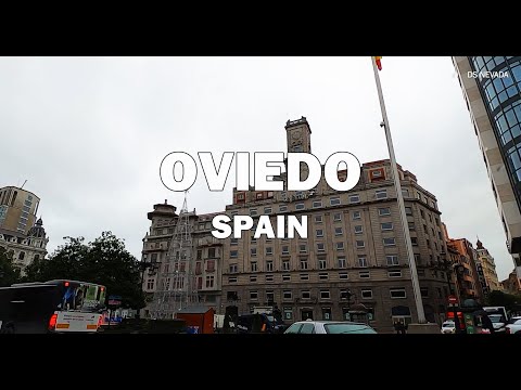 Oviedo, Spain - Driving in the Rain 4K