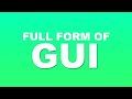 Full Form of GUI | What is GUI Full Form | GUI Abbreviation