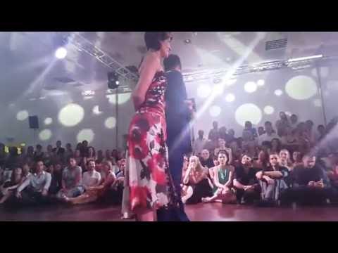  Fabian Peralta  and  Josefina Bermudez Avila  are  dancing  to  "  Sarampion  "  by  Juan D'Arienzo  at  Łódź Tango Salon Festival  in  2016