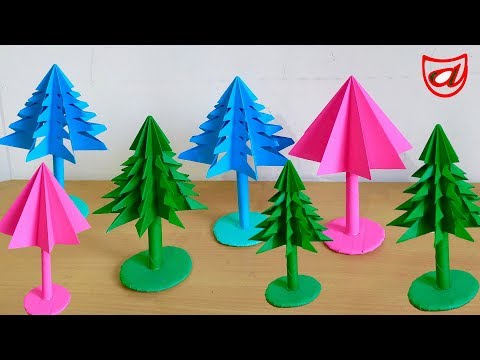 3D Paper Christmas Tree | Xmas decorations crafts | How to make Easy Paper X-Mas Tree Video