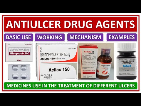 ANTIULCER DRUG AGENTS, EXAMPLE, MEDICINES USE IN THE TREATMENT OF DIFFERENT ULCER, antiulcer medi...