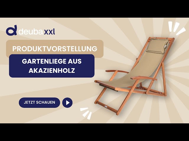 Video Teaser für CASARIA® Gartenliege Akazienholz 94x60x94cm