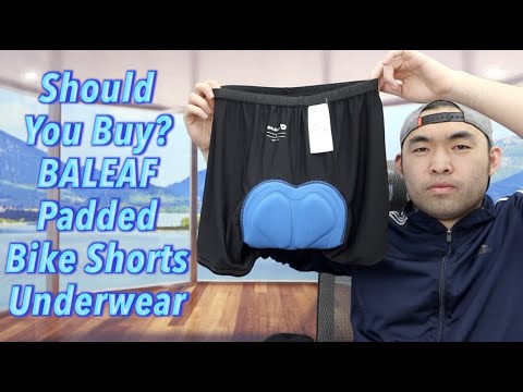 baleaf Men's 5D Padded Bike Underwear Cycling Shorts Anti Slip Mountain Biking Riding Bicycle MTB Gear Liner Black/Grey L video review thumbnail