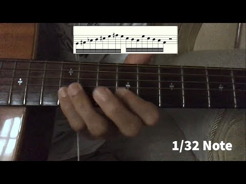 How to play 1/4, 1/8, 1/16, 1/32 notes with the pentatonic scale