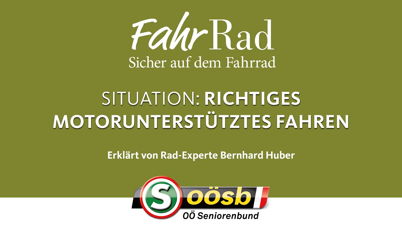 Richtiges motorunterstütztes Fahren