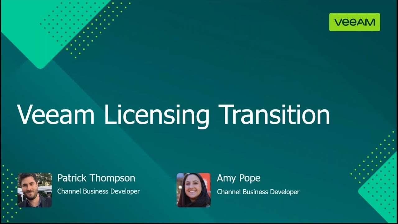 Veeam’s licensing transition video
