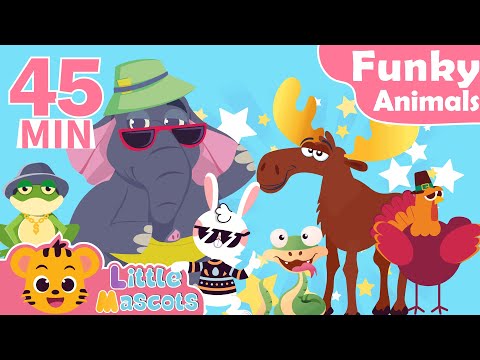 Funky Animals + Head Shoulder Knees and Toes + more Little Mascots Nursery Rhymes & Kids Songs