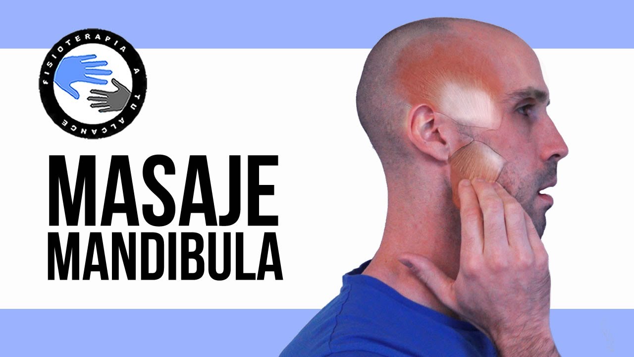 Masaje de mandibula para el bruxismo o la disfuncion de la ATM o articulacion temporomandibular