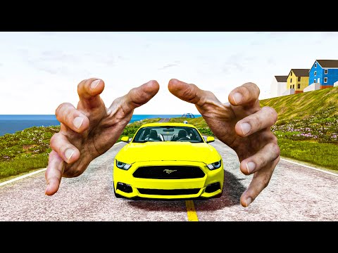 Cars vs Giant Hand Clap 👏 BeamNG.Drive — Rescind Gaming