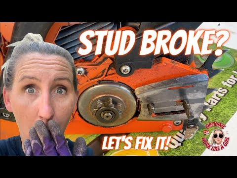 HOW TO REPLACE A BROKEN BAR STUD on any Stihl, Echo, Husqvarna, etc. chainsaw