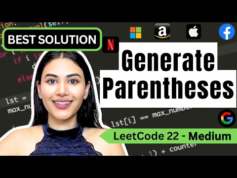 Generate Parentheses - LeetCode 22 - Python #backtracking #recursion #leetcode