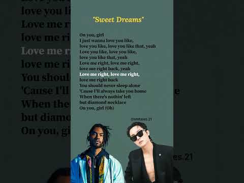 Sweet Dreams lyrics - j-hope & Miguel #lyrics #trending #newsong #jhope #miguel