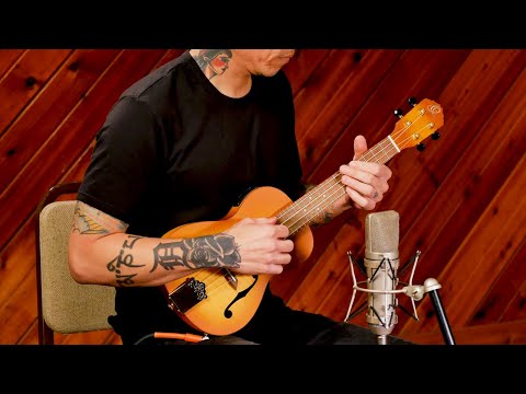 Ortega Custom Built Series Flamed Maple Arched Top Okoume Neck 4-String Concert Electric Ukulele w/Gig Bag image 23