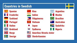 Swedish Country Flashcard Videos