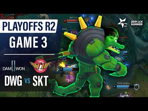 DWG vs SKT | Playoffs R2 Game3 H/L | 2019 LCK Summer