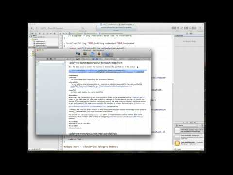 iOS Tutorial - Creating an editable Table View (UITableView) - PART 2
