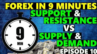 Support & Resistance Versus Supply & Demand - Forex In 9 Minutes - Ep. 10