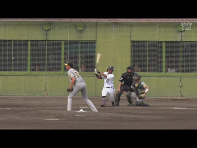 【ファーム】ルーキーが攻守で躍動!! バファローズ・杉澤龍が2点タイムリー2ベースヒット!!  2023年9月2日 オリックス・バファローズ 対 阪神タイガース