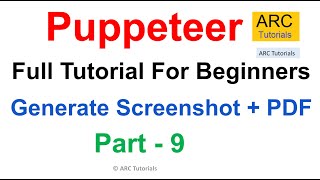Puppeteer Tutorial #9 | Generate Screenshots and PDF