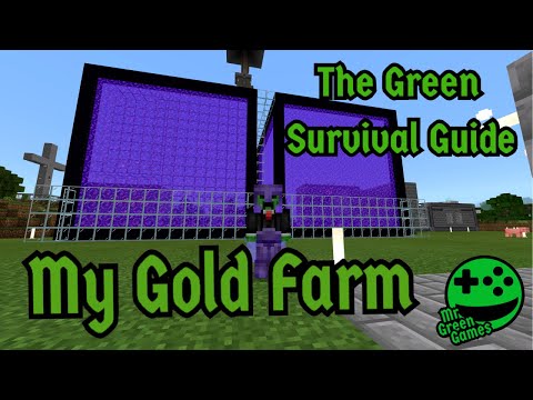 Mr Green Games - My Overpowered Gold Farm in Minecraft!