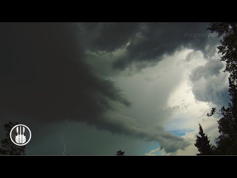 Gentle Rumbling Thunder NO Rain - Distant Thunderstorm Sounds and Sky Video Background for Sleeping