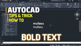 AutoCAD How To Bold Text Tutorial