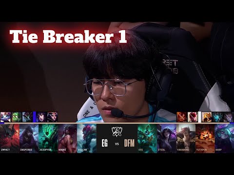 EG vs DFM - Tie Breaker | Day 4 LoL Worlds 2022 Play-Ins | Evil Geniuses vs DetonatioN FM
