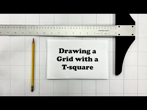 Part of a video titled Drawing a perfect grid with a T-square - YouTube