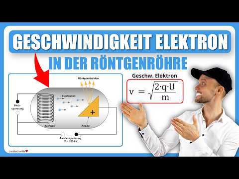 Velocity of an electron in an electric field - X-ray tube, accelerating voltage