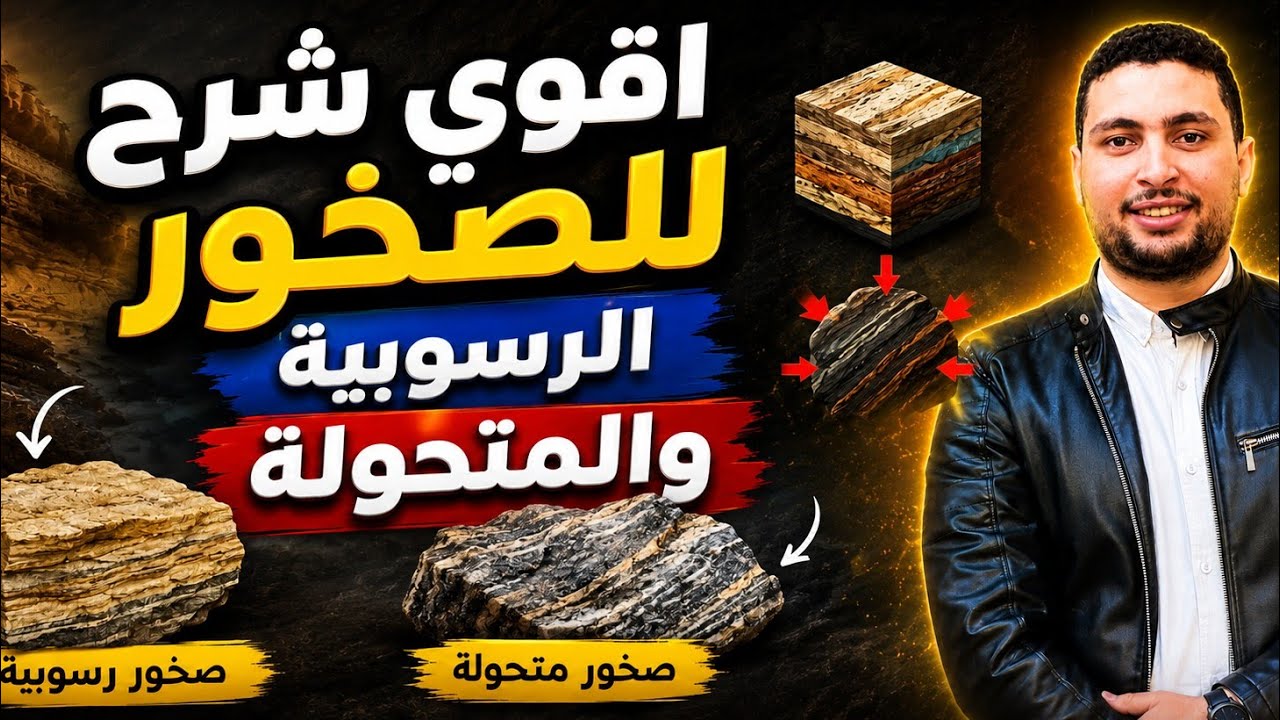 أقوى شرح "الصخور الرسوبية والمتحولة" جيولوجيا وعلوم الارض3 ثانوي 2026 | ⛰️✅