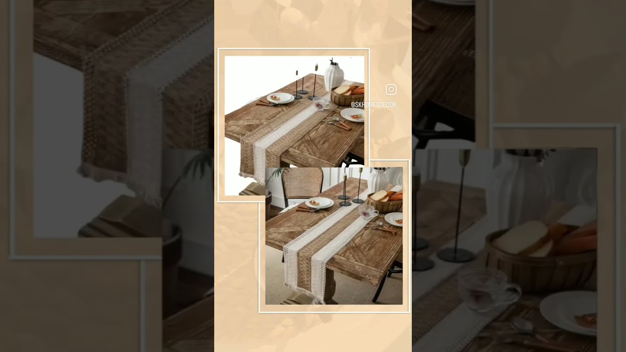 Nordic Linen Burlap Boho Table Runners For Wedding Decoration❤️ #etsy #homedecor #tablerunner #linen