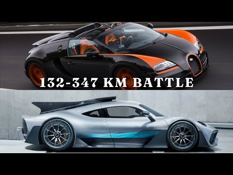 Bugatti Veyron Grand Vitesse Vs Mercedes AMG-ONE || 132-347 KM Battle! ||