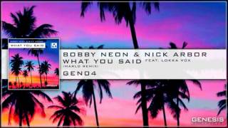 Bobby Neon & Nick Arbor Feat. Lokka Vox - What You Said (MaRLo Remix) [GENESIS RECORDINGS]