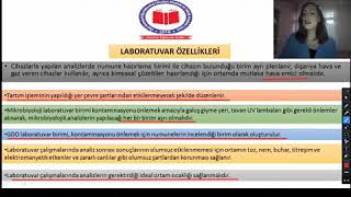 LABORATUVAR TEKNİĞİ DERSİ 1. ve 2. Hafta DERS VİDEOSU