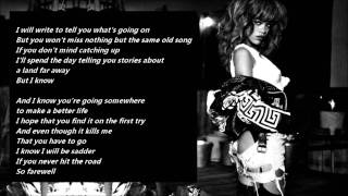 Rihanna - Farewell /\ Lyrics On A Screen