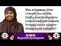 Hibo Maxamed Hibo Nuura Heesta Maxaa Luray Naftaadi With Lyrics