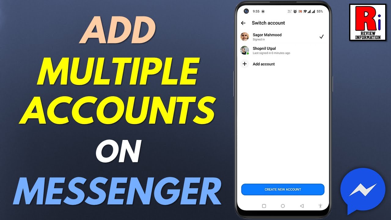 How can I open another Messenger account?