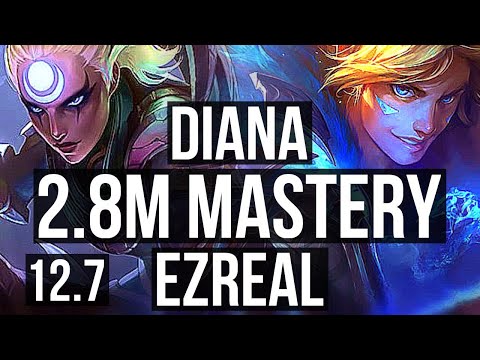 DIANA vs EZ (MID) | 2.8M mastery, 21/3/3, Legendary, 500+ games | EUW Diamond | 12.7