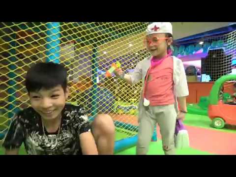 Family fun Indoor playground for kids at play area - Video for kids and pretend play toys Video