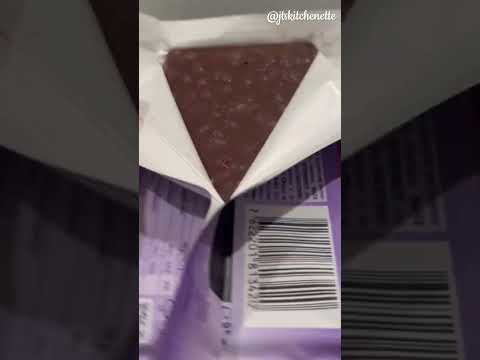 ASMR Unwrapping Milka Dark Chocolate with Raspberry flavour #shorts #milka #darkchocolate #asmr