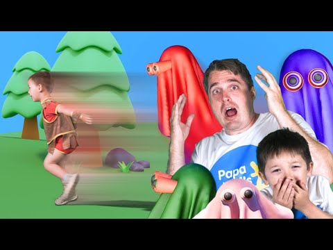 Rainbow Ghost Hunt for Baby King! | Spooky Halloween Songs by Papa Joel's English