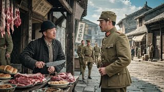 The Japanese soldier bought meat without paying, but the boss killed him with a knife
