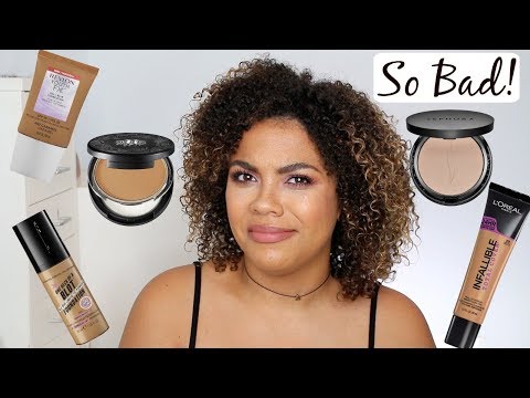 WORST Foundations for Oily Skin! Disappointing Foundations | samantha jane Video